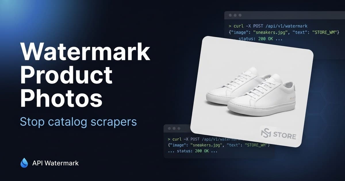 Watermarking for e-commerce stores — API Watermark