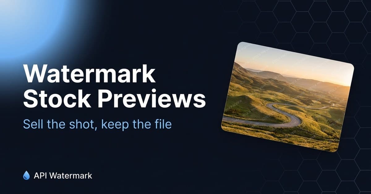 Watermarking for stock media sellers — API Watermark